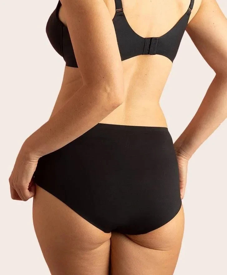 2x slips taille haute, couleur noir