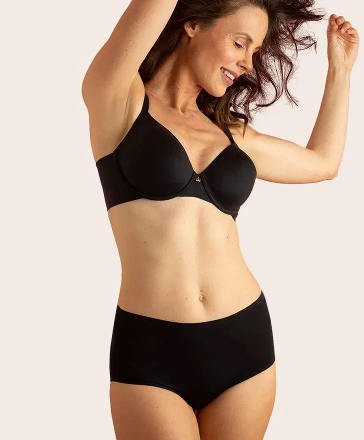 2x slips taille haute, couleur noir