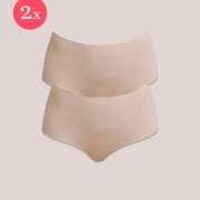 2x hoge pasvorm, tailleslip, kleur fumee