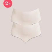 2x hoge taille slip, kleur Sunkiss