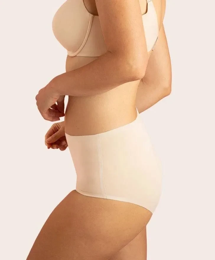 2x hoge taille slip, kleur Sunkiss