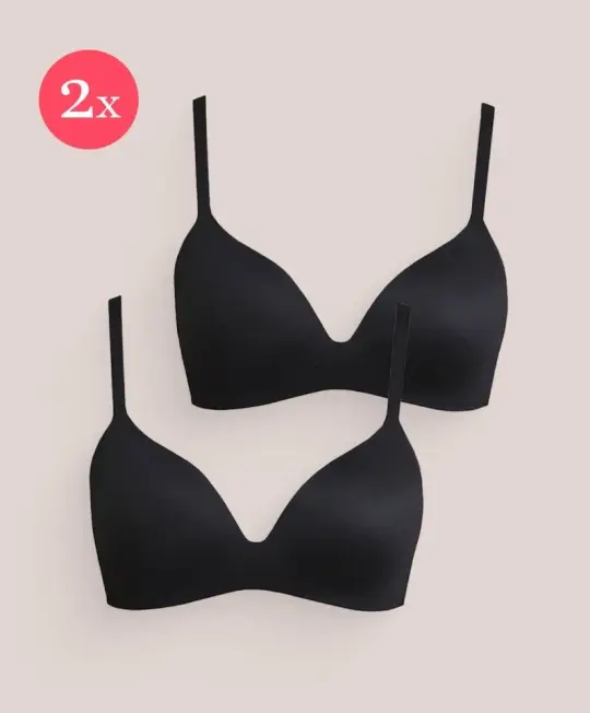 2x Sujetador Royal Delite Lounge, color negro