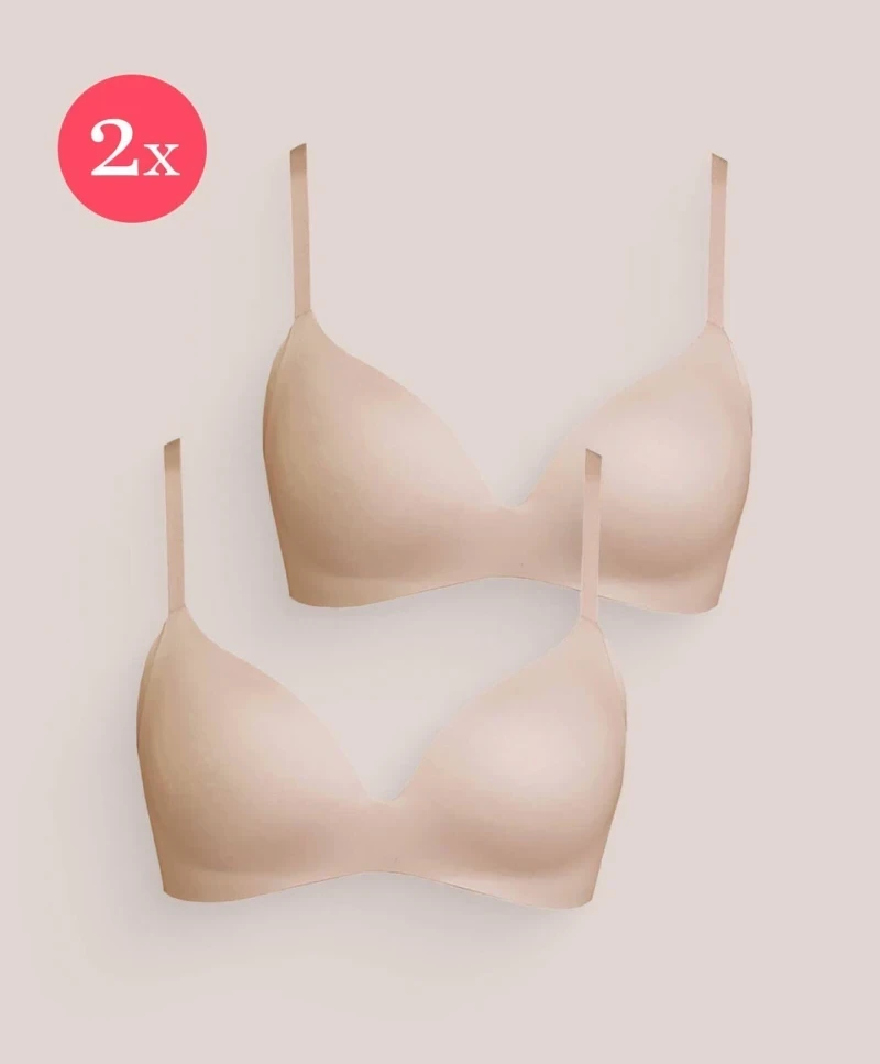 2x Royal Delite Lounge Bra, color Fumee