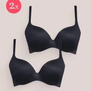 2x Royal Fit T-shirt bh, kleur zwart