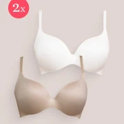 2 soutiens-gorge T-Shirt Royal Fit, couleur Fumee et Sunkiss