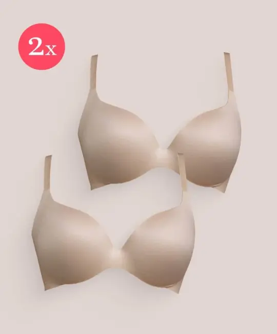 2x Sujetador tipo camiseta Royal Fit, color Fumee