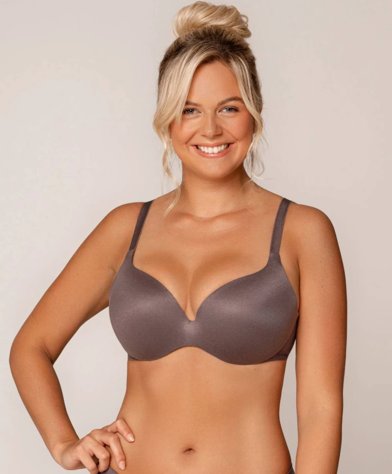 2x Royal Fit T-Shirt Bra, color Glacier Grey