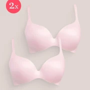 2x Royal Fit T-shirt bh, kleur perzikroze