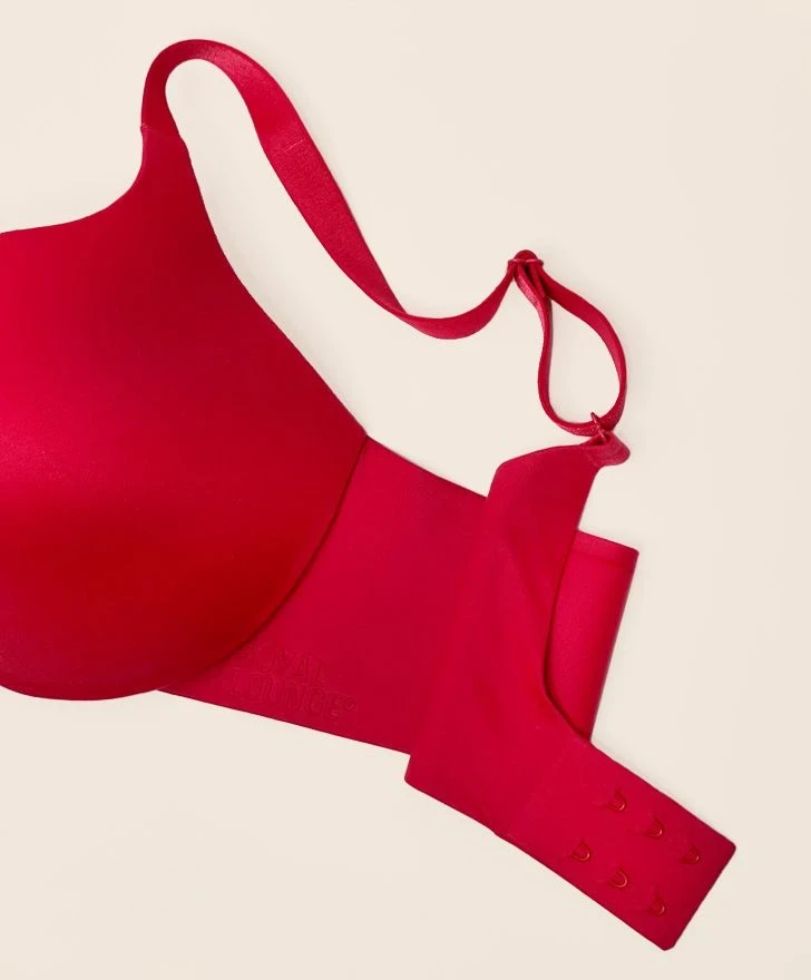 2x Royal Fit T-Shirt Bra, color Scarlet Red