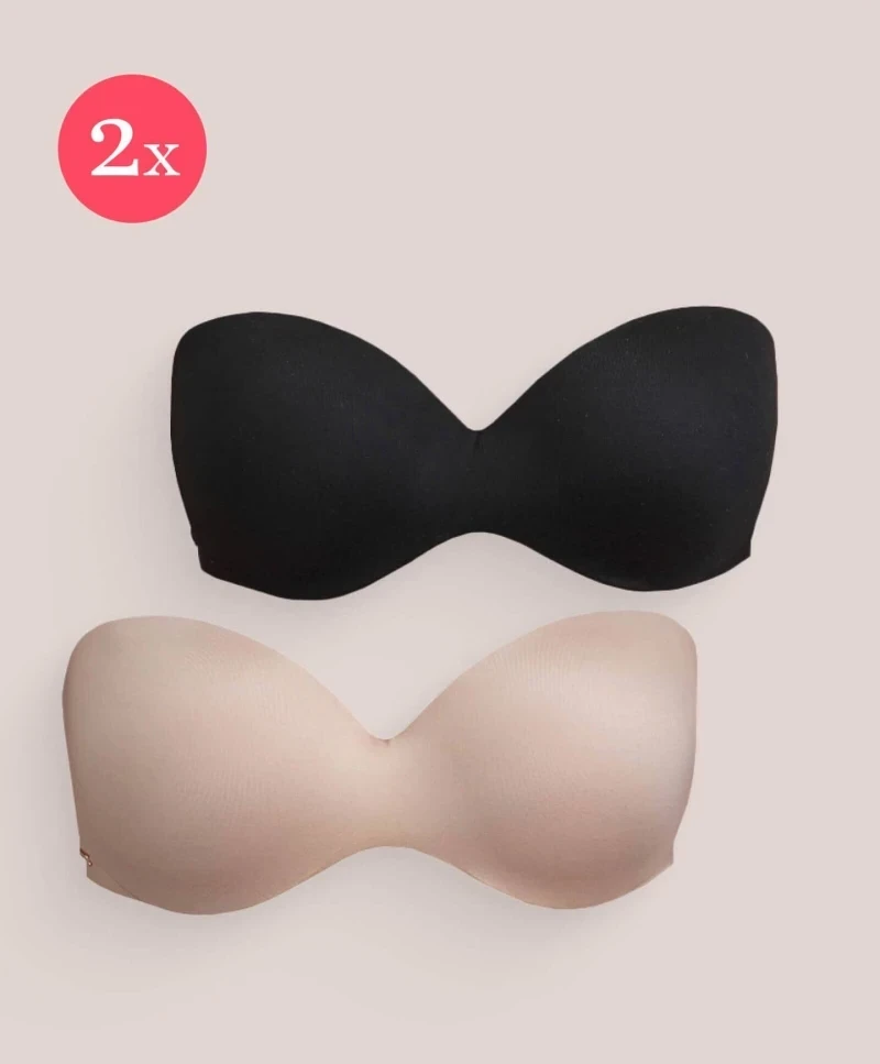 2x Royal Magic strapless, kleur Zwart & Fumee