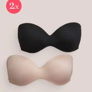 2x Royal Magic strapless, kleur Zwart & Fumee