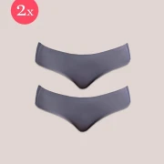 2x Shorty Miracle durable, couleur Gris Glacier