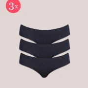 3x Shorty Fit classique, couleur Noir