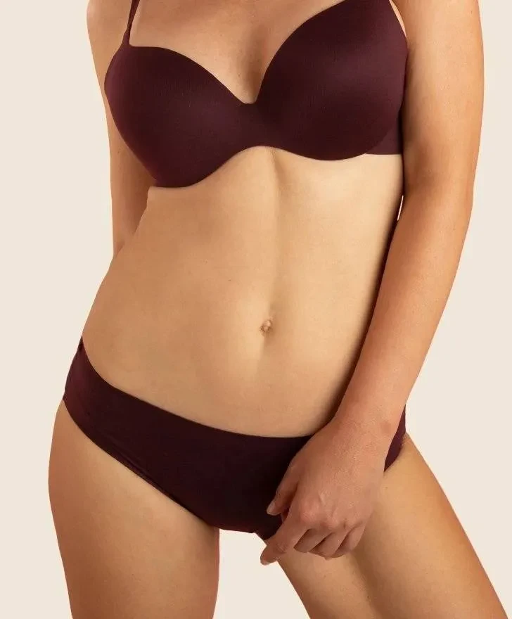 3x Shorty Fit clásico, color Burdeos