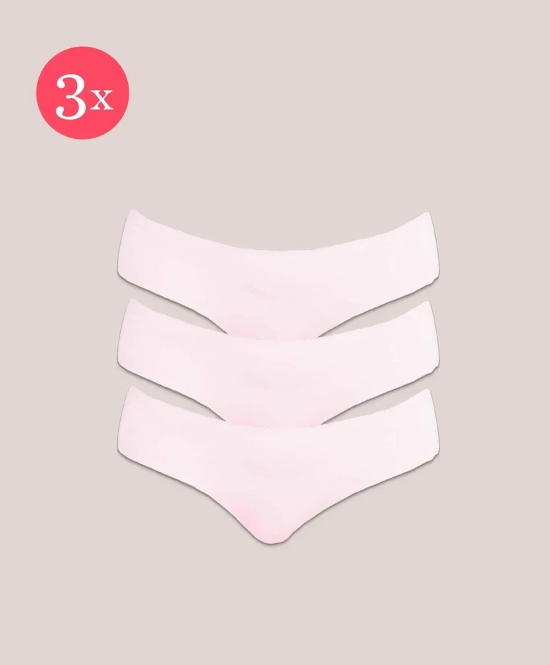 3x Shorty Fit classic, kleur Peach Pink