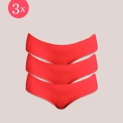 3x Shorty Fit classic, kleur Scarlet Red