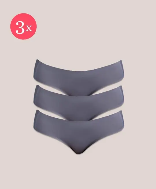 3x Shorty Miracle durable, couleur Gris Glacier