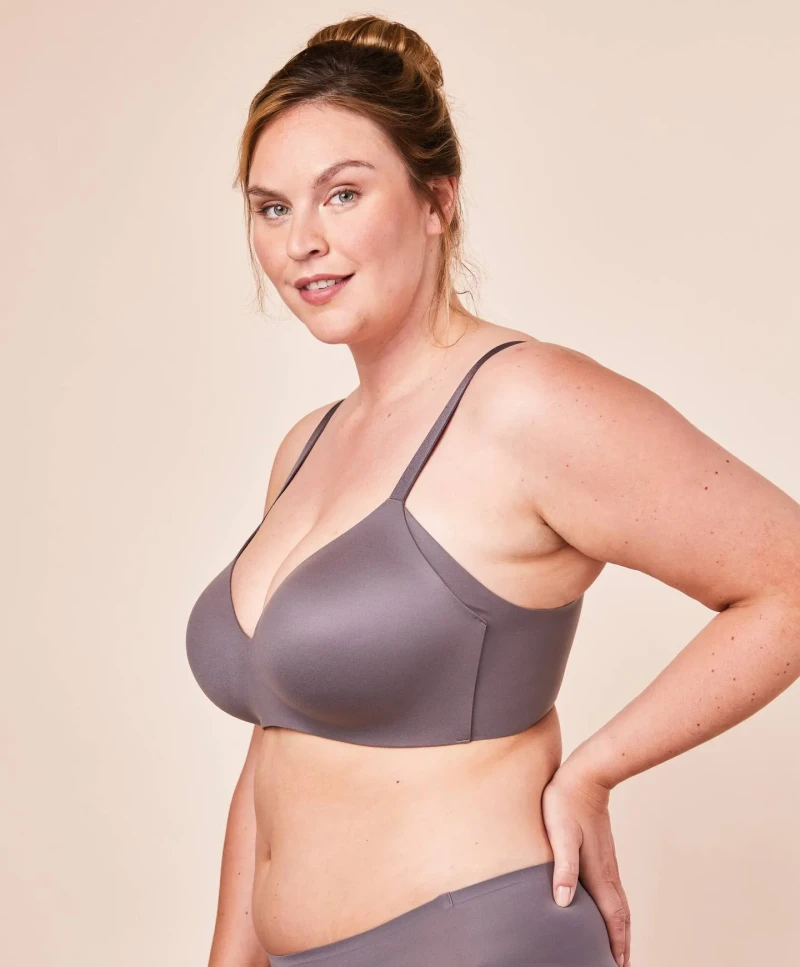 Sujetador deportivo Royal Delite Lounge, color gris glaciar