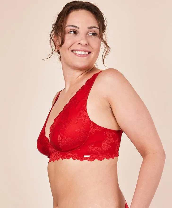 Bralette Royal Dream, couleur rouge écarlate