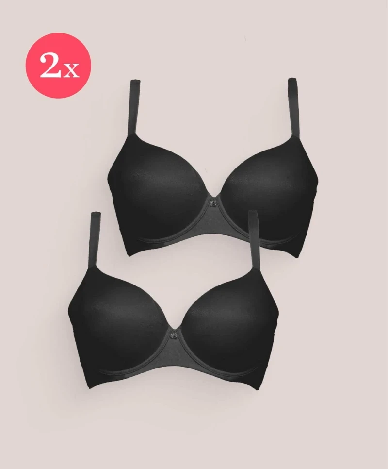 2x Royal Diva full cup, kleur zwart
