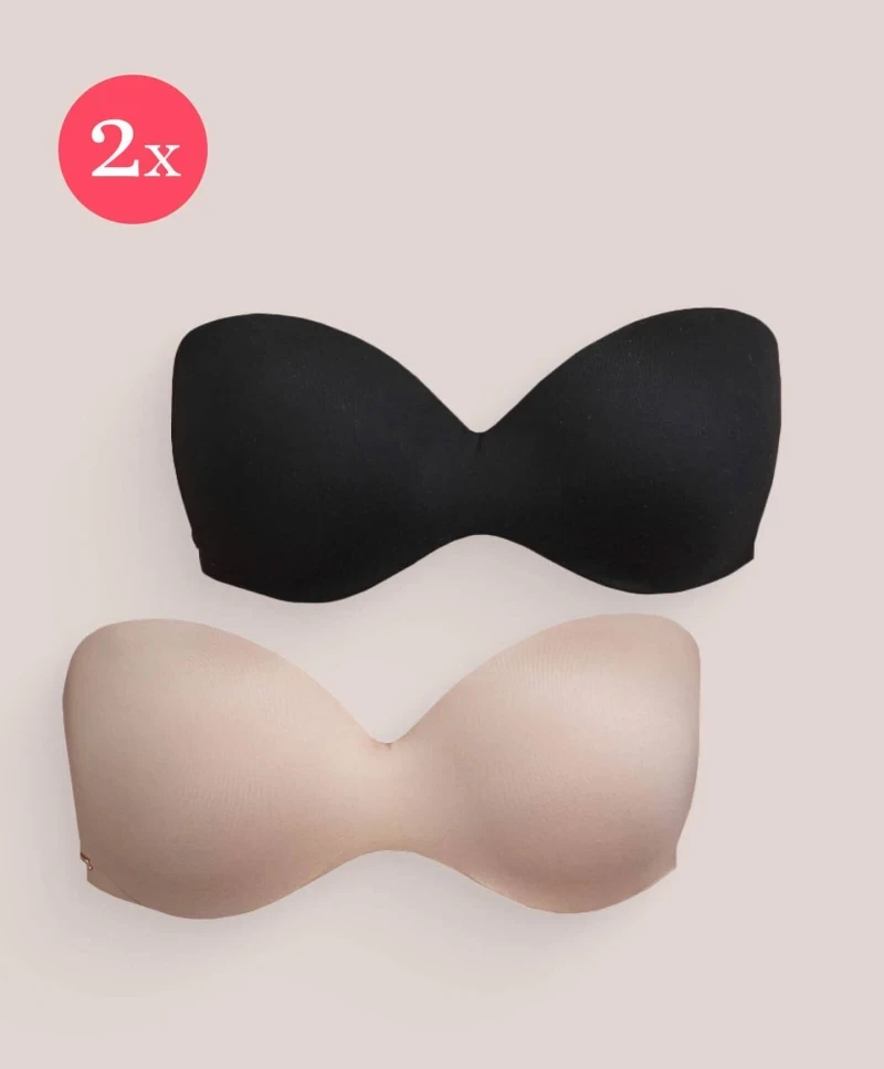 2x Royal Magic strapless, kleur Zwart & Fumee