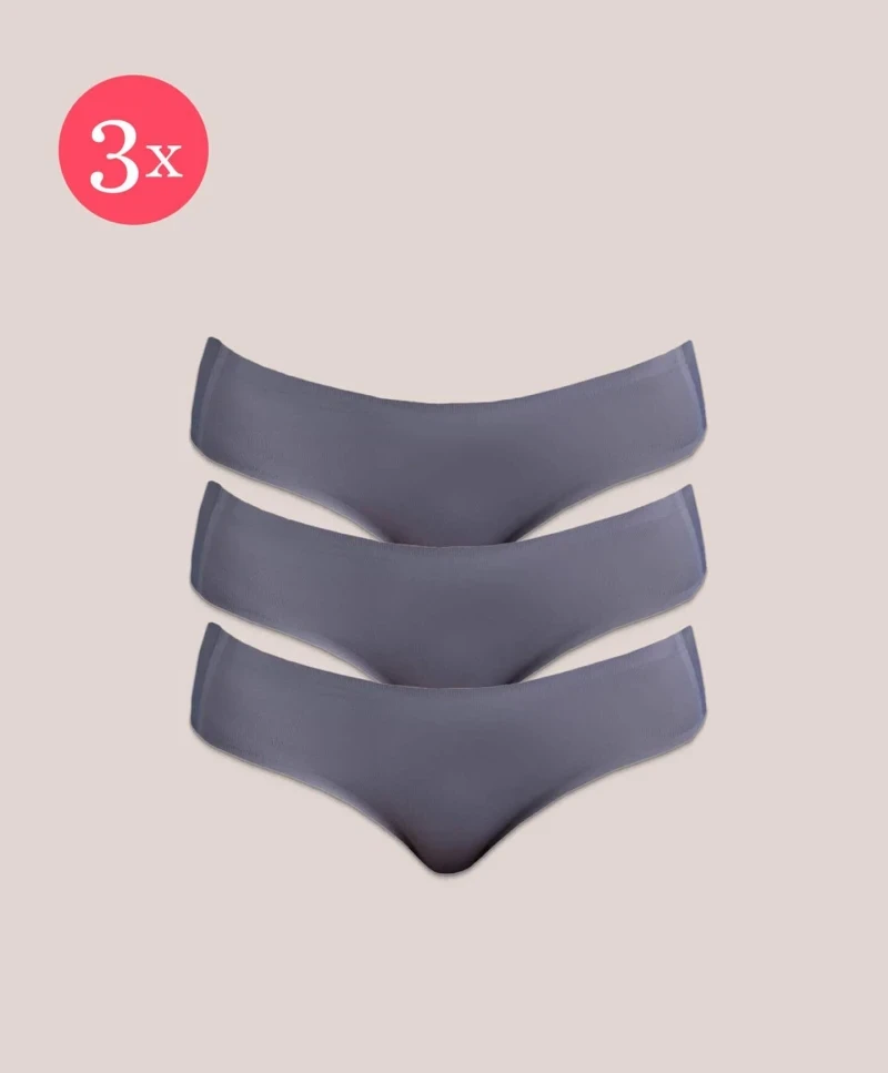 3x Shorty Miracle duurzaam, kleur Glacier Grey