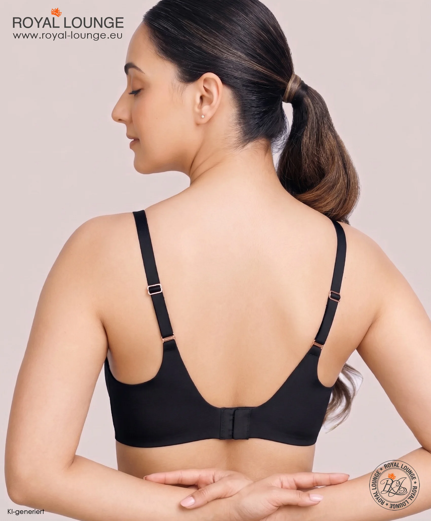 Soutien-gorge T-shirt Royal Donna, couleur noir