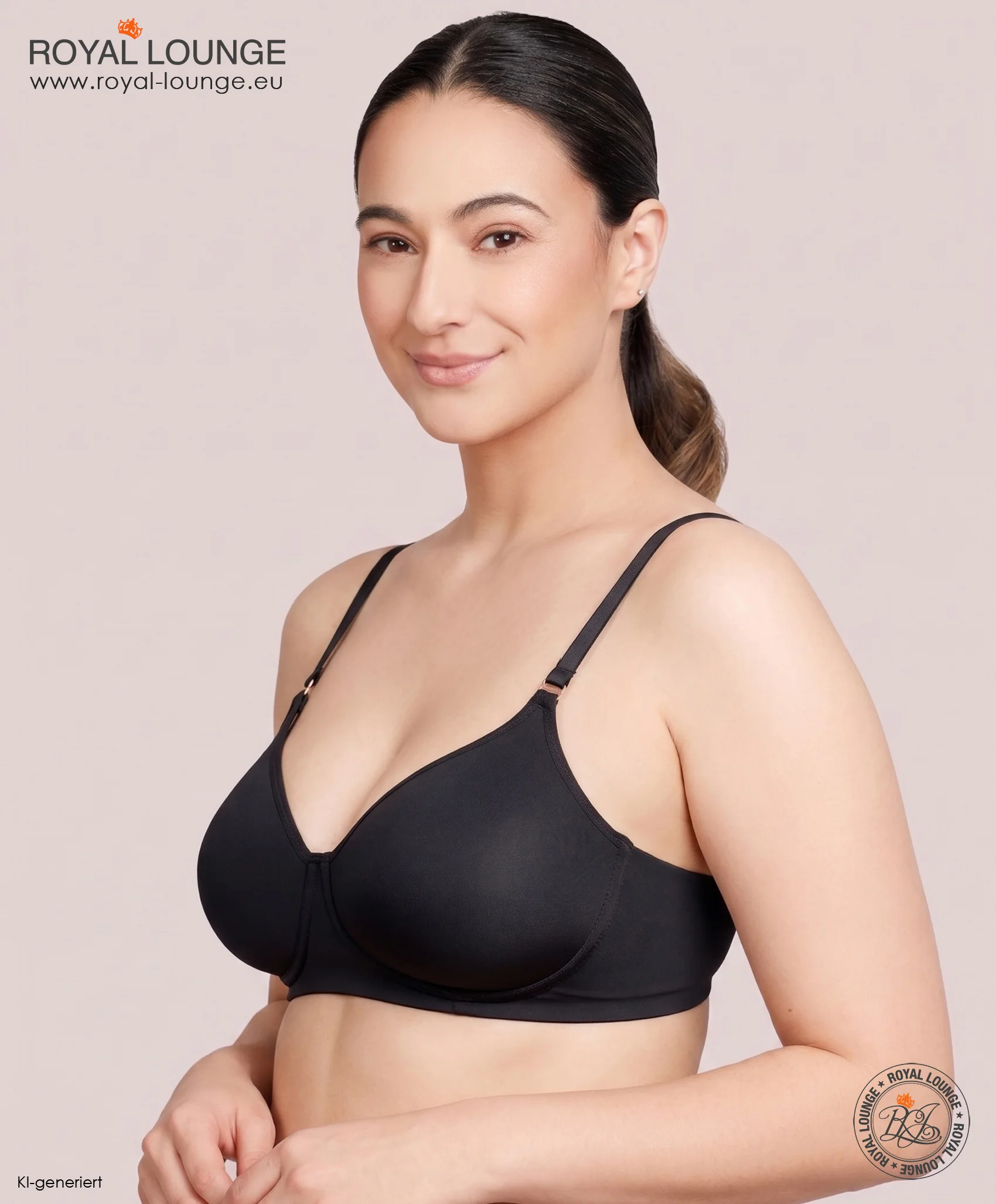 Soutien-gorge T-shirt Royal Donna, couleur noir