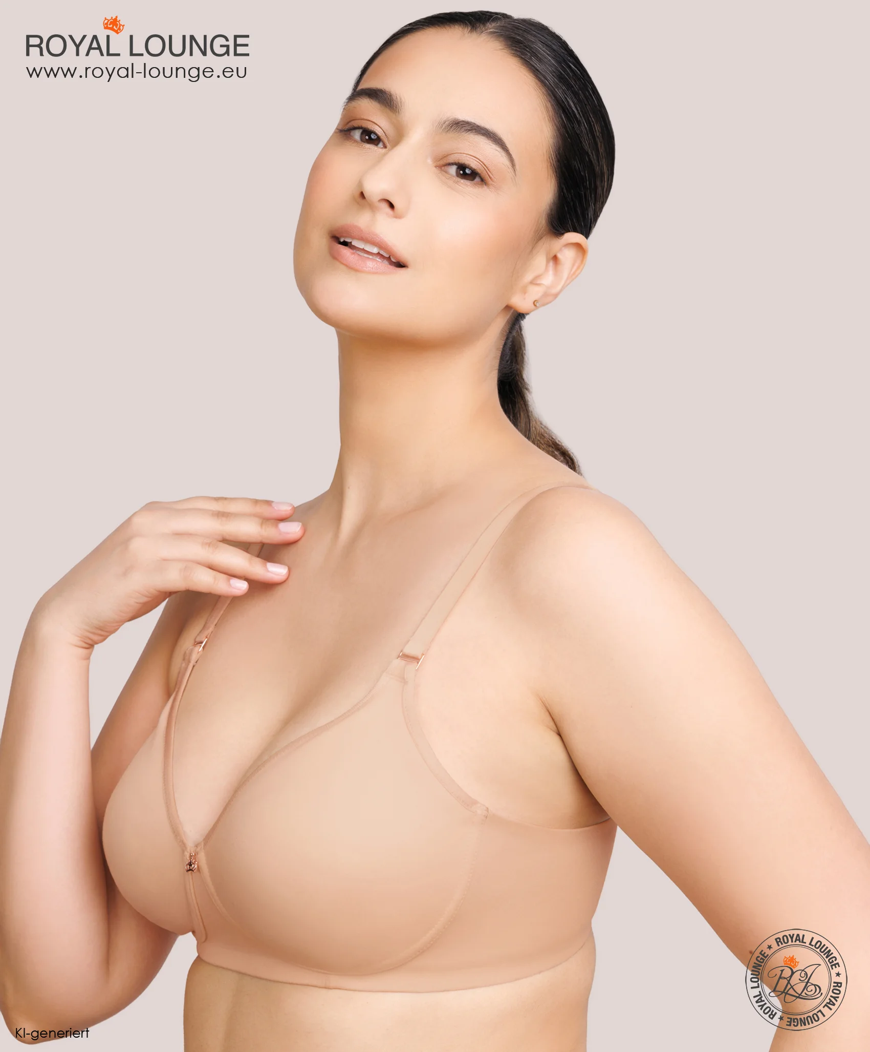 Soutien-gorge T-shirt Royal Donna, couleur fumée