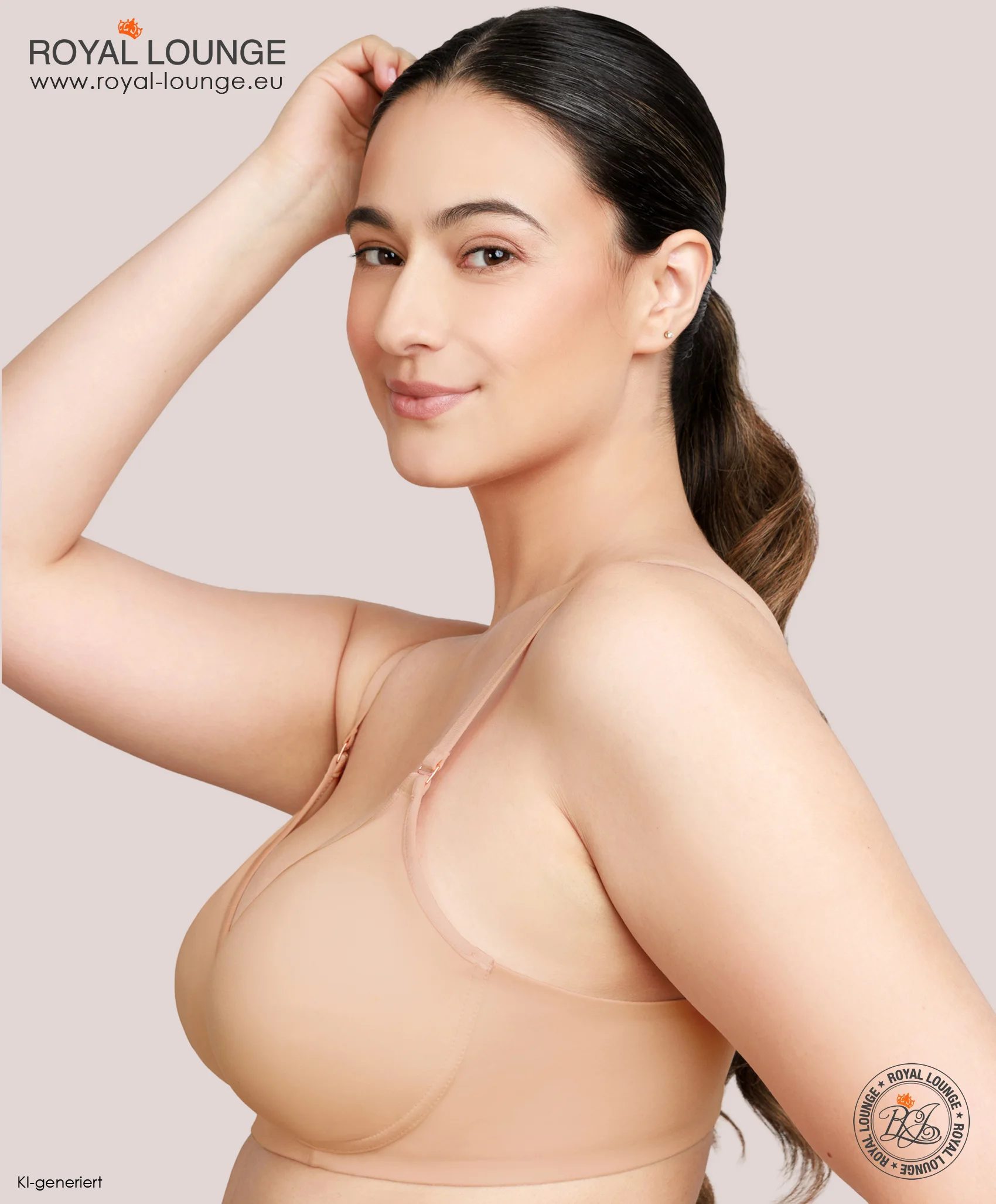 Soutien-gorge T-shirt Royal Donna, couleur fumée
