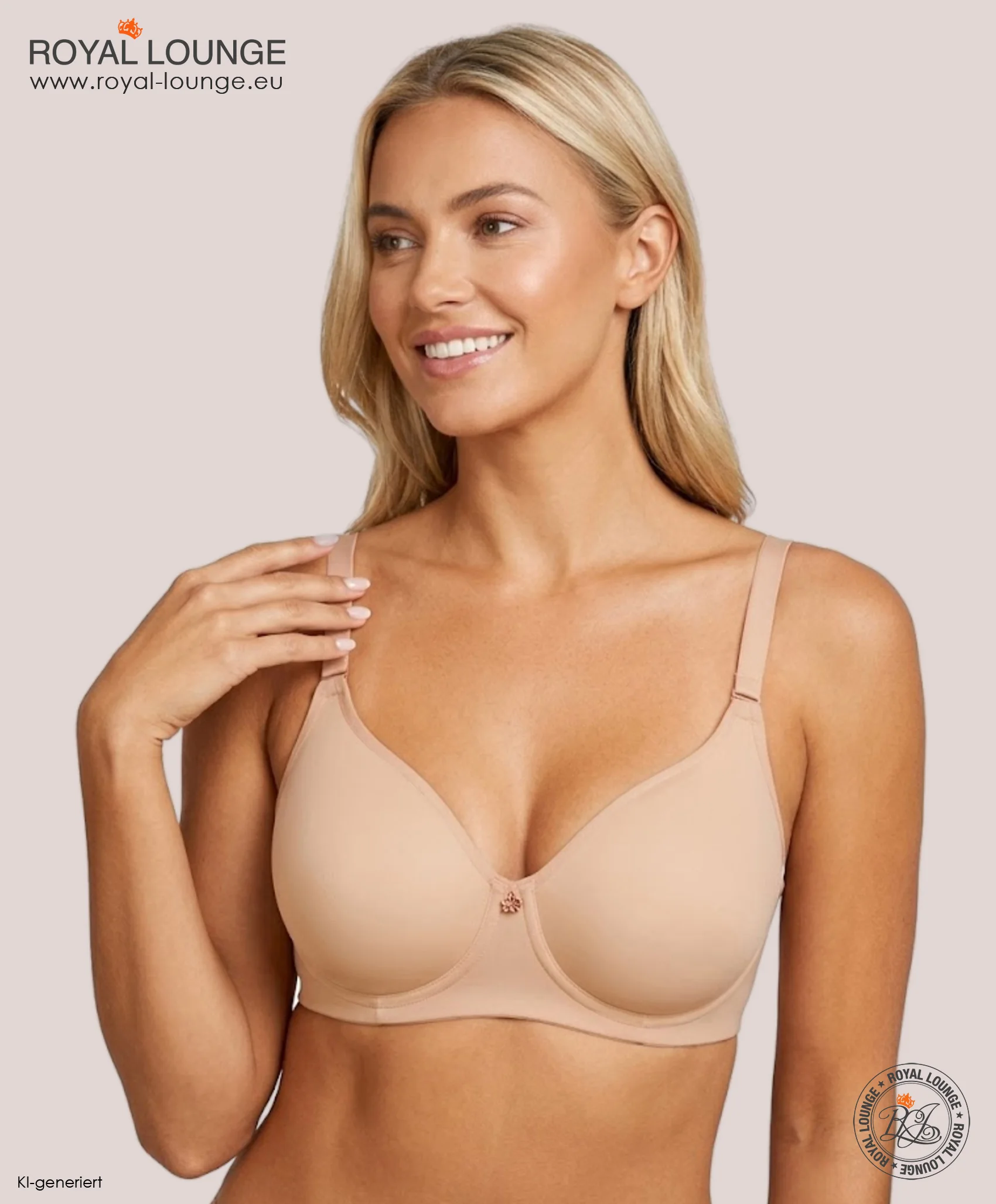 Soutien-gorge T-shirt Royal Donna, couleur fumée