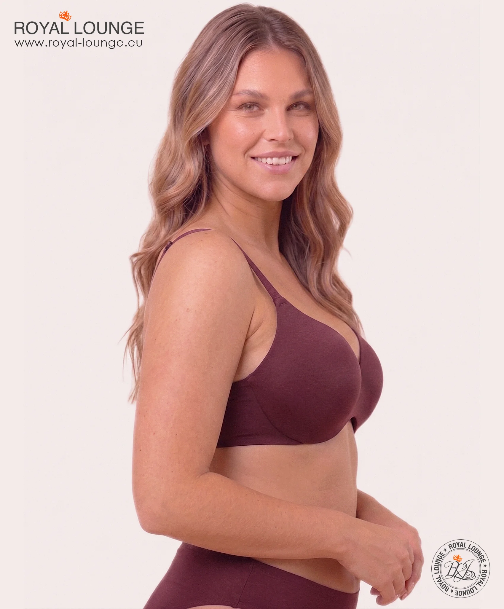 Royal Fit T-Shirt-BH, Farbe Bordeaux